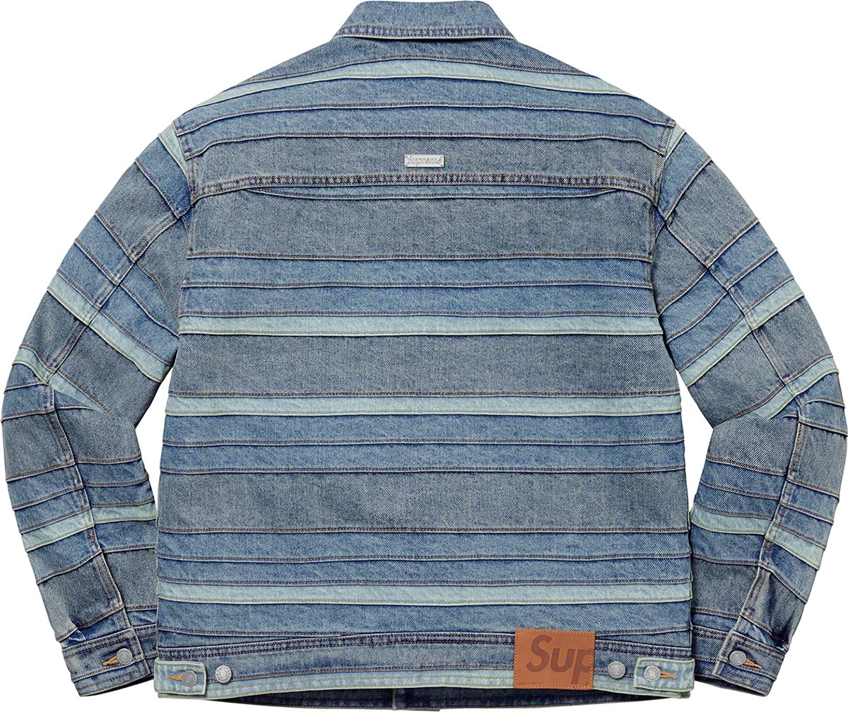Layered Denim Trucker Jacket view 5
